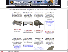 Tablet Screenshot of dawnco.com